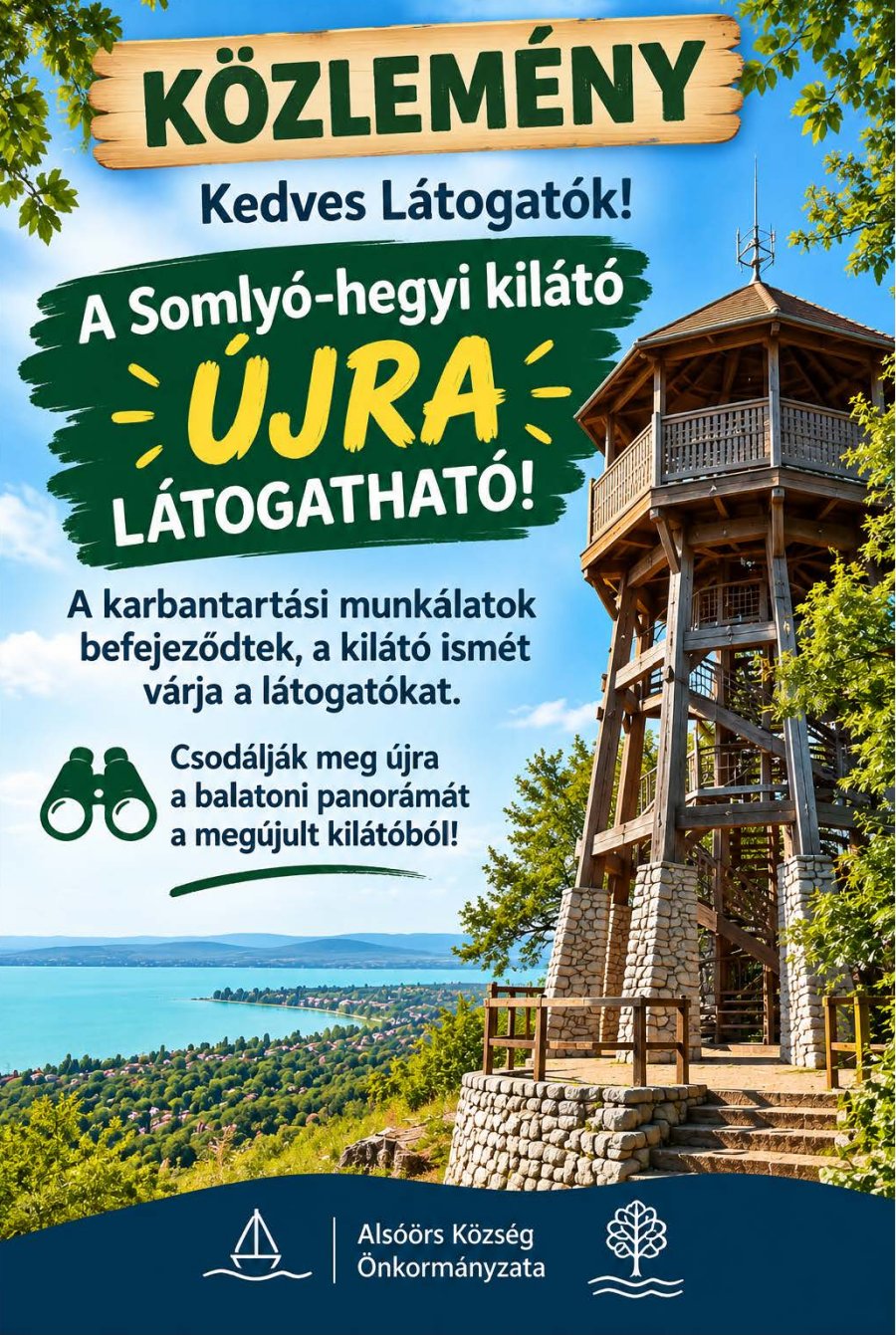 A somyló-hegyi kilátó újra látogatható
